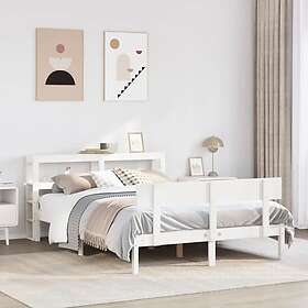 vidaXL Bed Frame without Mattress White 120x200 cm Solid Wood Pine 3305799