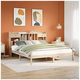 vidaXL Bookcase Bed without Mattress 180x200 cm Super King Solid Wood Pine 33216