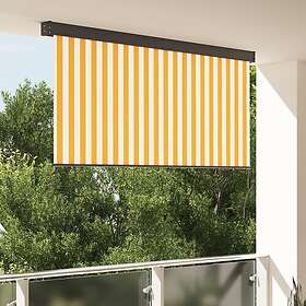vidaXL Outdoor Roller Blind Orange and white 220 x 250 cm Fabric 362095