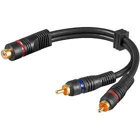 Goobay 50375 2 x RCA male to RCA female -y-cable 20cm