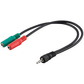 Goobay 50467 1x 3.5mm AUX 4-pin to 2x3,5mm AUX 3-pin