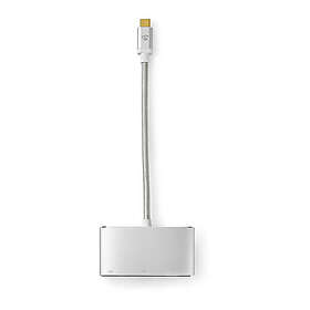 Nedis CCTB64760AL02 USB Multi-Port Adapter 3-in-1 USB 3.2 Gen 1 USB-C Male USB-A
