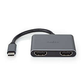 Nedis CCGB64670BK01 USB-C Adapter 2-in-1 USB 3.2 Gen 1 USB-C Male 2xHDMI