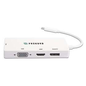Prokord UTC-DPUHDV USB-C 4-in-1 VGA/DVI/HDMI/DP 4k