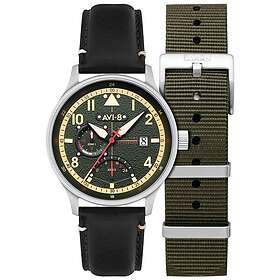 Avi-8 Hawker Hurricane Mckellar AV-4101-0A Herr 44 mm Analogt Quartz Safirbelagd