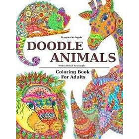 Doodle Animals Stress Relief Zentangle Coloring Book For Adults