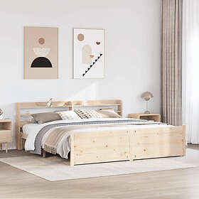 vidaXL Bed Frame with Headboard without Mattress 200x200 cm