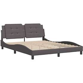 vidaXL Bed Frame without Mattress "Zadar" Grey 160x200 cm Faux Leather