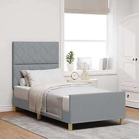 vidaXL Bed Frame Light Grey 100x200 cm Fabric