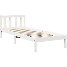 vidaXL Extra Long Bed Frame without Mattress White 90x210 cm Solid Wood Pine