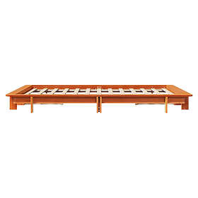 vidaXL Bed Frame without Mattress Wax Brown 120x200 cm Solid Wood Pine