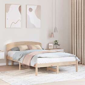 vidaXL Bed Frame with Headboard 120x190 cm Solid Wood Pine