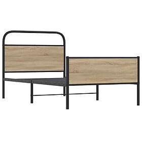 vidaXL Bed Frame without Mattress 107x203 cm Sonoma Oak Engineered Wood