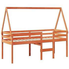 vidaXL High Sleeper Bed without Mattress Wax Brown 80x200 cm Solid Wood Pine