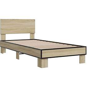 vidaXL Bed Frame without Mattress Sonoma Oak 75x190 cm Small Single