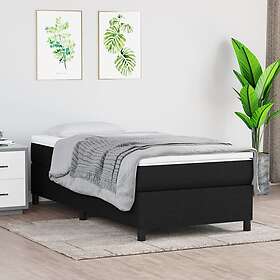 vidaXL Bed Frame without Mattress Black Single Fabric (UK/IE/FI/NO only)