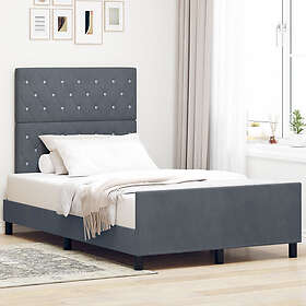 vidaXL Bed Frame Dark Grey 120x190 cm Velvet