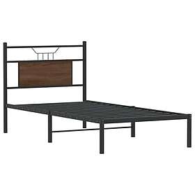 vidaXL Bed Frame without Mattress Brown Oak 90x200 cm Engineered Wood