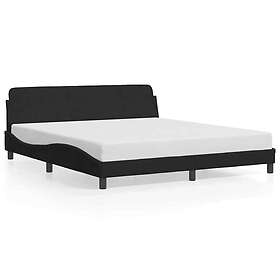 vidaXL Bed Frame "Dover" Black 180x200 cm Super King Velvet