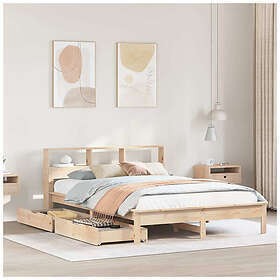 vidaXL Bookcase Bed without Mattress 160x200 cm Solid Wood Pine