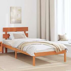 vidaXL Bed Frame with Headboard Wax Brown 80x200 cm Solid Wood Pine