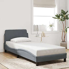 vidaXL Bed Frame "Dover" Dark Grey 90x190 cm Single Velvet