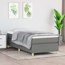 vidaXL Bed Frame without Mattress Dark Grey Single Fabric (UK/IE/FI/NO only)