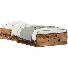 vidaXL Bed Frame Old Wood 100x200 cm Engineered Wood
