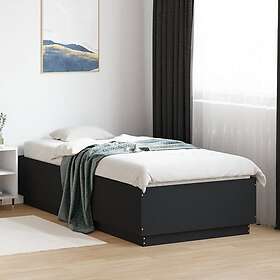 vidaXL Bed Frame with LED without Mattress Black 100x200 cm