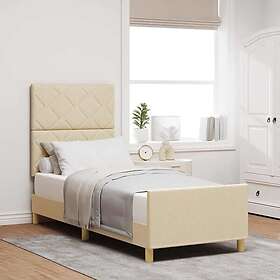 vidaXL Bed Frame in Cream 80x200 cm Fabric