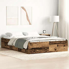 vidaXL Bed Frame without Mattress Old Wood 140x190cm Engineered Wood