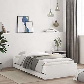 vidaXL Bed Frame with Drawers without Mattress White 90x190 cm Single
