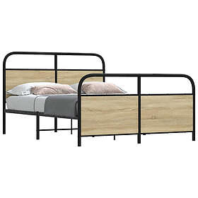 vidaXL Bed Frame Without Mattress 120x190 cm Small Double Sonoma Oak Engineered Wood