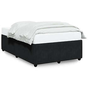 vidaXL Bed Frame without Mattress Black 120x200 cm Velvet
