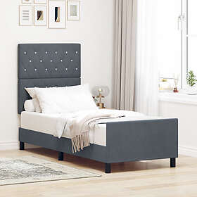 vidaXL Bed Frame Dark Grey 80x200 cm Velvet