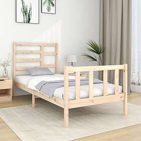 vidaXL Bed Frame without Mattress Solid Wood 75x190 cm Small Single
