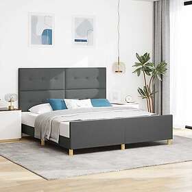 vidaXL Bed Frame Dark Grey 180x200 cm Fabric