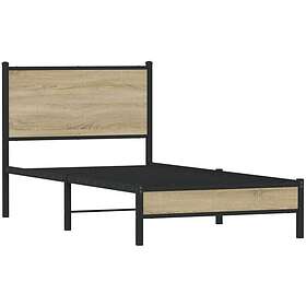 vidaXL Metal Bed Frame without Mattress Sonoma Oak 90x200 cm