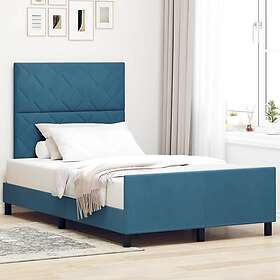vidaXL Dark Blue Velvet Bed Frame 120x190 cm