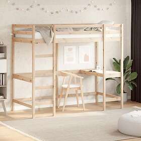 vidaXL Loft Bed without Mattress 90x200 cm Solid Wood Pine