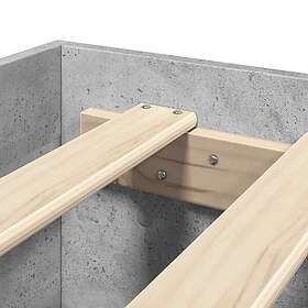 vidaXL Bed Frame without Mattress Concrete Grey 150x200cm Engineered Wood