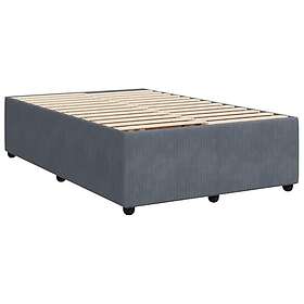 vidaXL Bed Frame without Mattress Dark Grey 120x200 cm Velvet