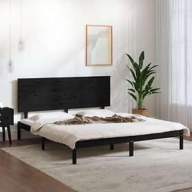 vidaXL Bed Frame without Mattress Black 200x200 cm Solid Wood Pine