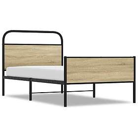 vidaXL Bed Frame without Mattress 90x190 cm Sonoma Oak Engineered Wood