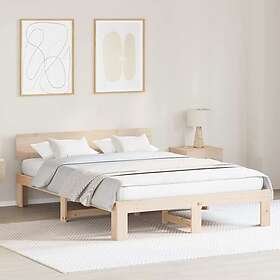 vidaXL Bed Frame with Headboard 150x200 cm Solid Pine Wood