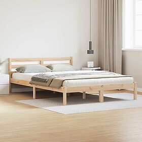 vidaXL Bed Frame with Headboard 140x220 cm Solid Wood Pine