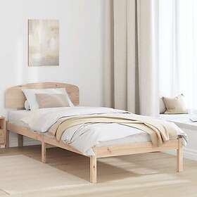 vidaXL Bed Frame with Headboard 100x200 cm Solid Wood Pine