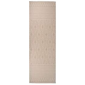 vidaXL Outdoor Flatweave Rug 80x250 cm Brown Stripes