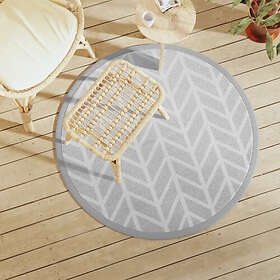 vidaXL Outdoor Carpet ARAKIL Grey Ø120 cm PP
