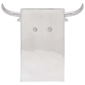 vidaXL Bookends 2 pcs Silver 21,5x15,5x20 cm Aluminium Bull